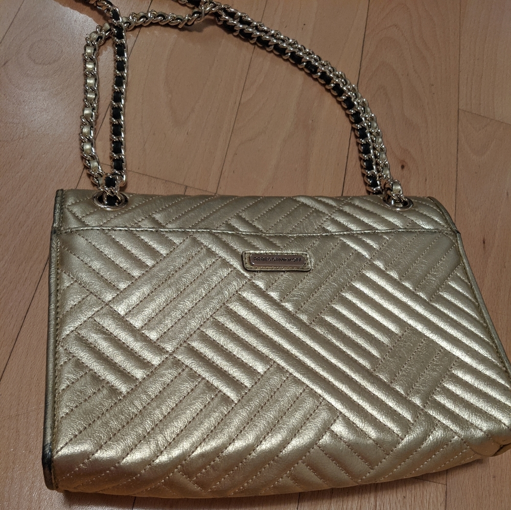Gold Rebecca minkoff purse
